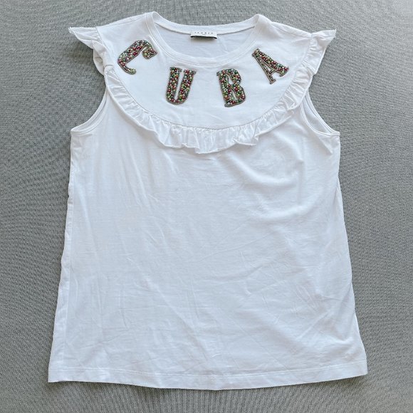 90% NEW SANDRO CUBA TEE WITH JEWELS - Picture 9 of 9